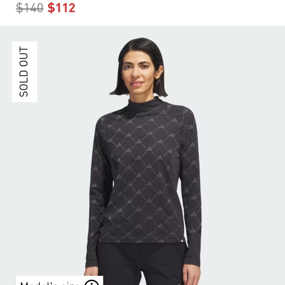Ultimate 365 tour monogram mock neck tee